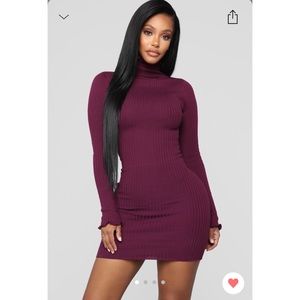 Fashion Nova Sweet Love Ribbed Mini Dress